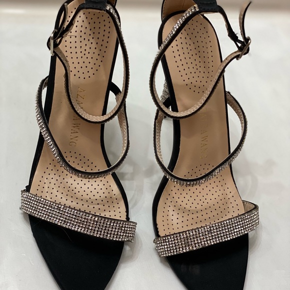 Azalea Wang Galaxy black rhinestones heels 4.5 inch heels size 8.5M - Picture 6 of 7